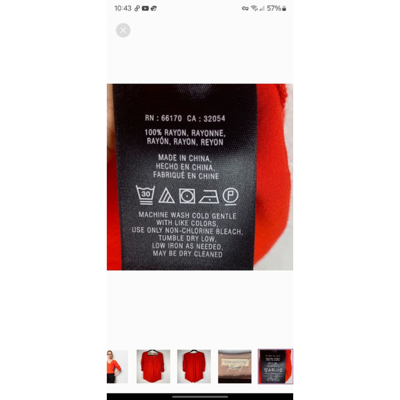 Anthropologie Edme & Esyllte Blouse Orange Size 0 - Picture 5 of 5